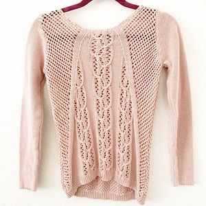 Pink Crochet Sweater